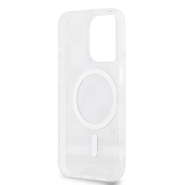 DKNY DKHMP13LHCPTSK iPhone 13 Pro / 136.1" czarny/black hardcase IML Checkered Mono Pattern & Printed Stripes MagSafe
