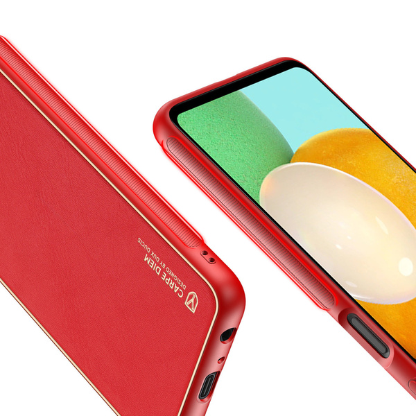 DUX DUCIS YOLO ELEGANT COVER MADE OF ECOLOGICAL LEATHER FOR SAMSUNG GALAXY A13 5G RED