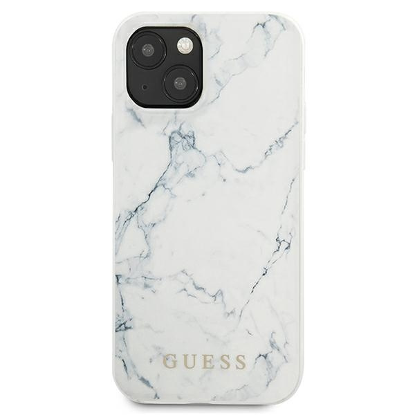 Guess GUHCP13MPCUMAWH iPhone 13 / 14 /15 6.1" biały/white hardcase Marble