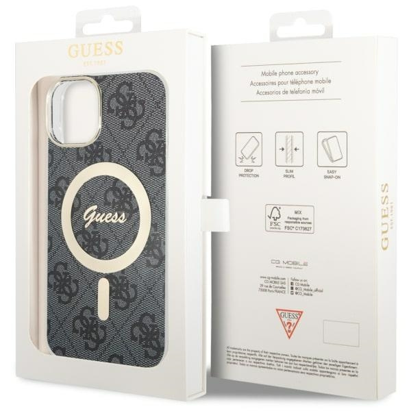 Guess GUHMP14MH4STK iPhone 14 Plus/ 15 Plus 6.7" czarny/black hardcase 4G MagSafe