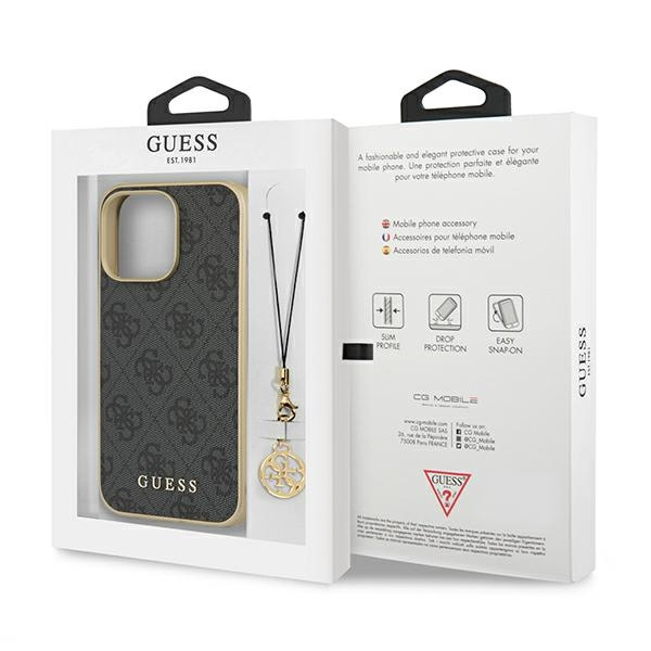 Guess GUHCP13XGF4GGR iPhone 13 Pro Max6,7" szary/grey hardcase 4G Charms Collection