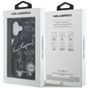 Etui Karl Lagerfeld Grained Pattern &    Logo MagSafe do iPhone 16 czarny