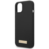 Guess GUHMP14MSBPLK iPhone 14 Plus/ 15 Plus 6.7" czarny/black hard case Silicone Logo Plate MagSafe