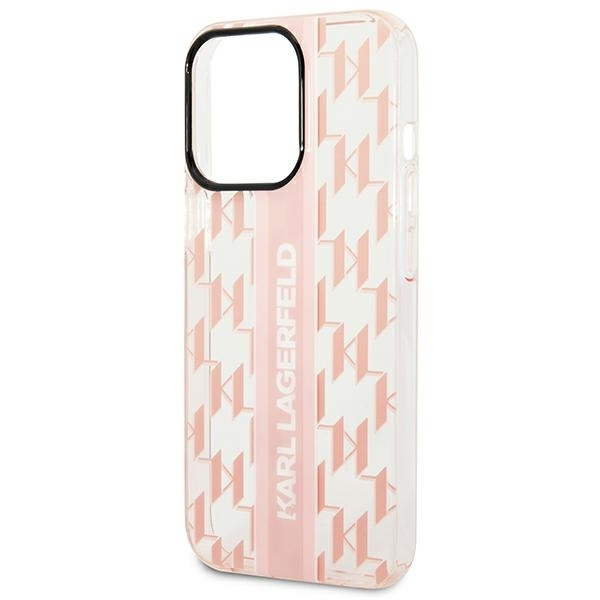Etui Karl Lagerfeld Mono Vertical Stripe na iPhone 14 Pro 6,1" - różowe