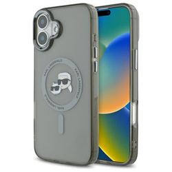 Karl Lagerfeld KLHMP16MHLSKCK iPhone Plus 6.7" czarny/black hardcase IML Metal Karl&Choupette Head MagSafe