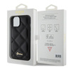 Guess GUHCP15SPSQSQSK iPhone 15 / 14 / 13 6.1" czarny/black hardcase Quilted Metal Logo