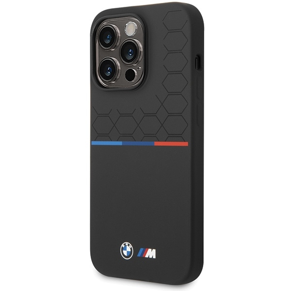 Etui BMW Silicone Pattern na iPhone 15 Pro Max - czarne