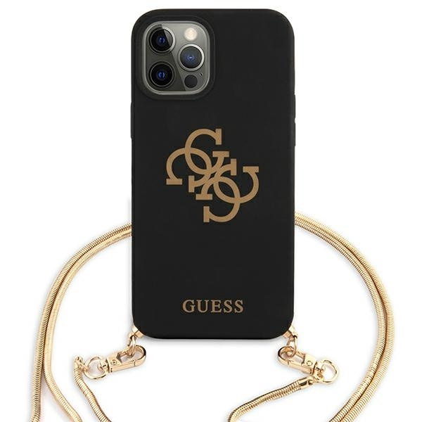 Guess GUHCP12LLSC4GBK iPhone 12 Pro Max6,7" czarny/black hardcase 4G Gold Chain Collection