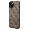 Guess GUHCP14MG4GFBR iPhone 14 Plus / 15 Plus 6.7" brązowy/brown hard case 4G Metal Gold Logo