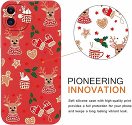 Pnakqil Christmas Case for iPhone 15 Pro Christmas Reindeers 2