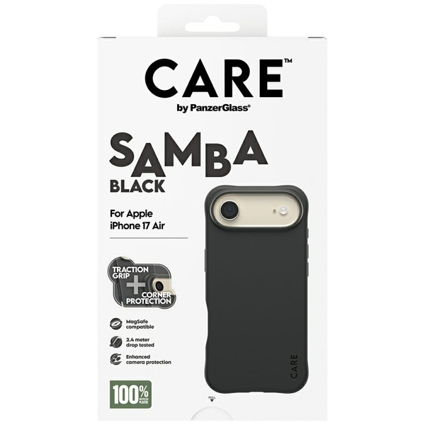 Etui CARE by PanzerGlass Fashionable     Samba MagSafe do iPhone Air czarny