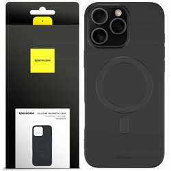 Spacecase Etui Silicone Magnetic Case iPhone 16 Pro Max black