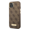 GUESS GUHMP13MU4GPRW IPHONE 13/14/15 6.1 "BROWN / BROWN HARD CASE 4G PLATE MAGSAFE LOGO