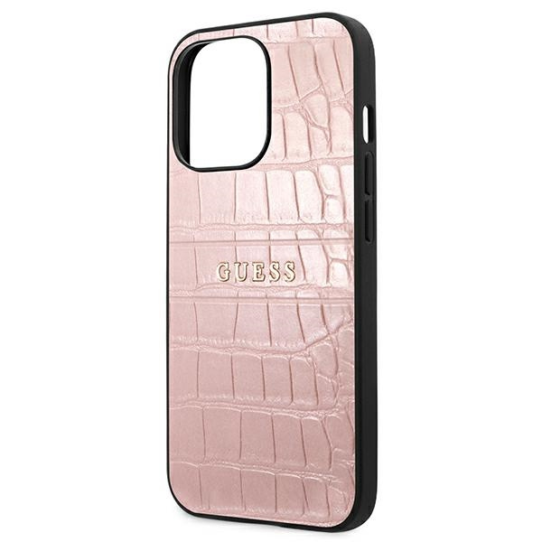 Guess GUHCP13LPCRBPI iPhone 13 Pro / 136,1" różowy/pink Croco Strap Collection