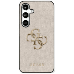 Etui Guess Grained Big 4G Logo Small Classic Logo do Samsung Galaxy S25 beżowy