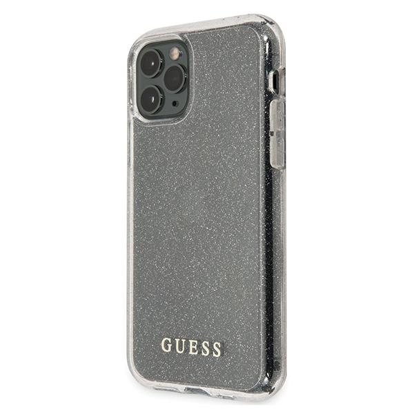 Guess GUHCN58PCGLSI iPhone 11 Prosrebrny/silver hard case Glitter