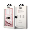 Etui Karl Lagerfeld Glitter Karl's Head na iPhone 14 Pro - różowe