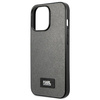 KARL LAGERFELD KLHCP13XSFMP2DG IPHONE 13 PRO MAX 6,7" HARDCASE SREBRNY/SILVER SAFFIANO PLAQUE