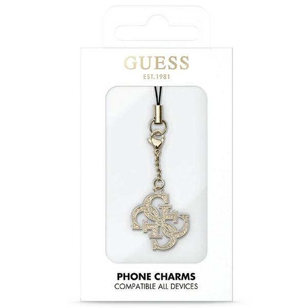 Guess zawieszka GUCPM4GID Phone Strap4G Glitter Charm