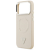Etui Guess Triangle Logo MagSafe do      iPhone 17 Pro Max beżowy