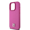DKNY DKHMP15LPSHRPSP iPhone 15 Pro6.1" różowy/pink hardcase Leather Monogram Pattern Metal Logo MagSafe