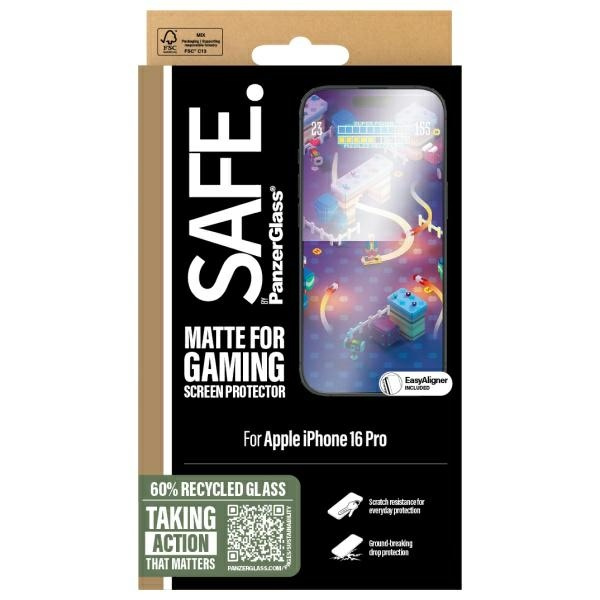 SAFE by PanzerGlass iPhone 16 Pro 6.3" Gaming Screen Protector Ultra-Wide Fit SAFE95887