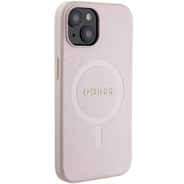 Guess GUHMP15MPSAHMCP iPhone 15 Plus / 14 Plus 6.7" różowy/pink hardcase Saffiano MagSafe