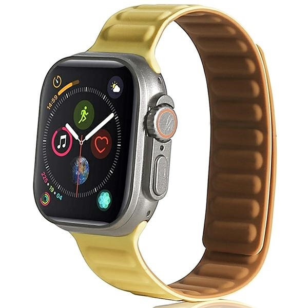 Beline pasek Apple Watch Magnetic 42/44/45/49mm żółty /yellow