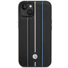 Etui BMW Leather Stamp Blue Lines na iPhone 14 - czarne