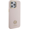 Guess GUHCP15XM4DGPP iPhone 15 Pro Max 6.7" jasnoróżowy/pink hardcase Silicone Logo Strass 4G
