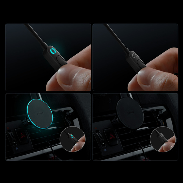 BASEUS WIRELESS CAR CHARGER WITH MAGSAFE 15W HOLDER FOR AIR VENT + USB TYPE C 25W WHITE (CW01)