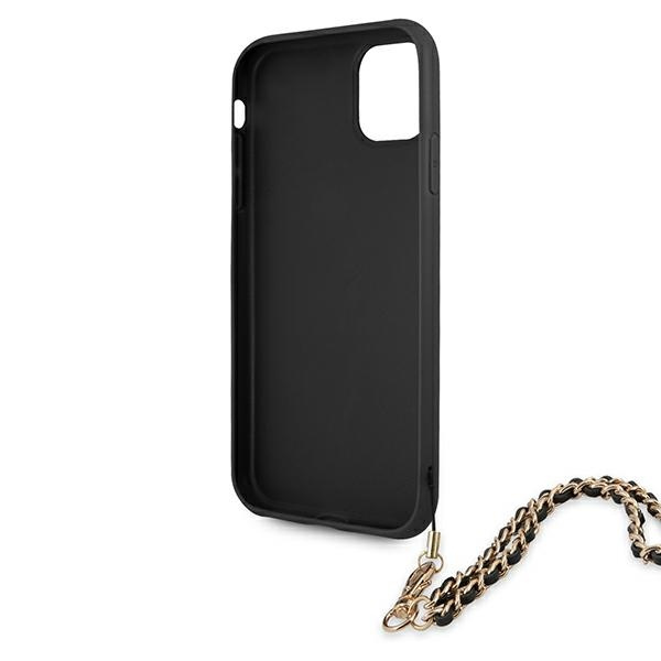 Guess GUHCN61SASGBK iPhone 11 6,1" / Xrczarny/black hardcase Saffiano Chain
