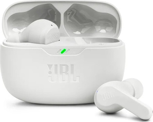 Słuchawki JBL Wave Beam bezprzewodowe dokanałowe Bluetooth 5.2 IP54 IPX2 - białe