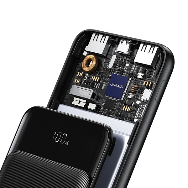 USAMS Powerbank 30000mAh 10W 1C+2Aczarny/black XY Series 30KCD20201 (US-CD202) 3 porty