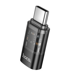 Adapter USB C do Lightning Hoco UA36D transparentny czarny