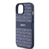 DKNY DKHCP15SPRTHSLB iPhone 15 / 14 / 136.1" niebieski/blue hardcase Leather Mono Stripe & Metal Logo