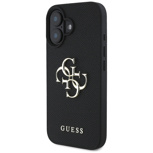 Etui Guess Grained Big 4G Logo Small     Classic Logo do iPhone 16 czarny