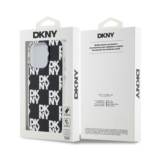 DKNY DKHCP15XHDLCEK iPhone 15 Pro Max6.7" czarny/black hardcase IML Checkered Mono Pattern