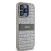 DKNY DKHCP15LPRTHSLE iPhone 15 Pro6.1" beżowy/beige hardcase Leather Mono Stripe & Metal Logo