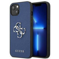 Guess GUHCP13SSA4GSBL iPhone 13 mini5,4" niebieski/blue hardcase Saffiano 4G Metal Logo