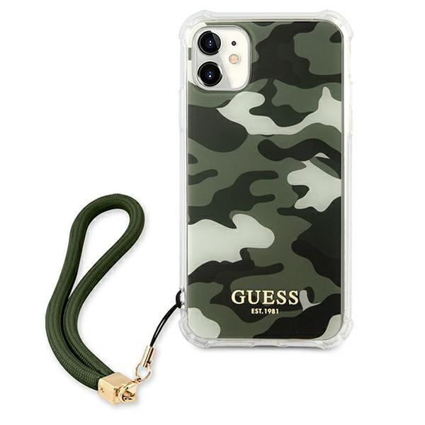 Guess GUHCN61KSARKA iPhone 11 / Xr 6,1" zielony/khaki hardcase Camo Collection