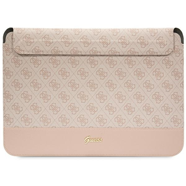 Guess Sleeve GUCS14PS4SGP 14" różowy/pink 4G Stripe Metal Logo