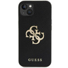 Guess GUHCP15SPSP4LGK iPhone 15 / 14 / 13 6.1" czarny/black hardcase Leather Perforated 4G Glitter Logo