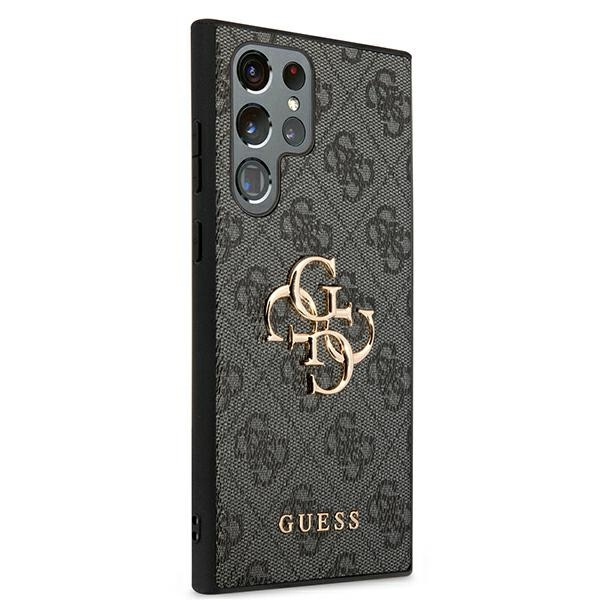 Guess GUHCS22L4GMGGR S908 S22 Ultraszary/grey hardcase 4G Big Metal Logo