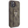 Guess GUHCP15SPGS4TDW iPhone 15 / 14 / 13 6.1" brązowy/brown hardcase Grip Stand 4G Triangle Strass