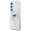 Etui Karl Lagerfeld Button Choupette     Head Printed Logo MagSafe do Samsung Galaxy S25+ biały