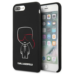KARL LAGERFELD KLHCI8LSLKCBK IPHONE 7/8 PLUS HARDCASE CZARNY/BLACK SILICONE KARL ICONIC