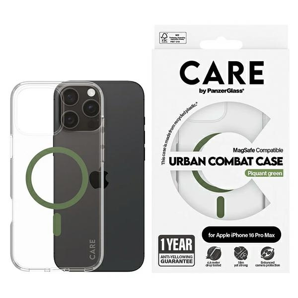 CARE by PanzerGlass Flagship Case iPhone 16 Pro Max 6,9" zielony/green MagSafe 1372