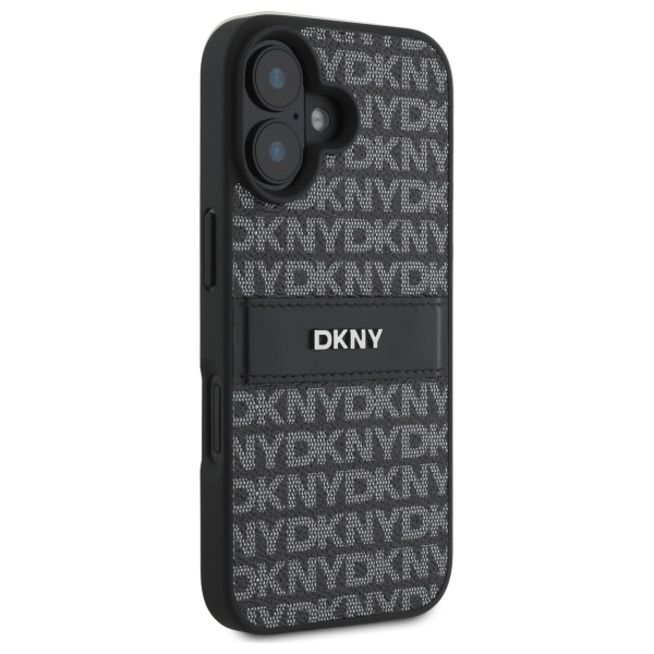 DKNY DKHCP16SPRTHSLK iPhone 16 6.1"      czarny/black hardcase Texture Pattern Tonal Stripe