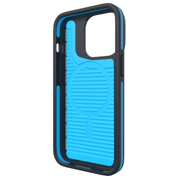 Etui Gear4 Vancouver Snap MagSafe do      iPhone 13 Pro czarno-niebieski/black-blue